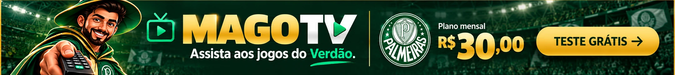 Mago TV — plano mensal R$ 30,00; teste grátis