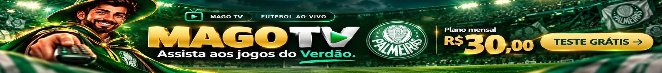 Mago TV — plano mensal R$ 30,00; teste grátis