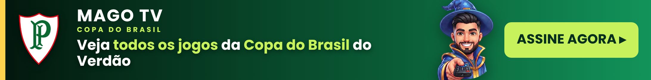 Mago TV — Copa do Brasil (banner verde escuro)