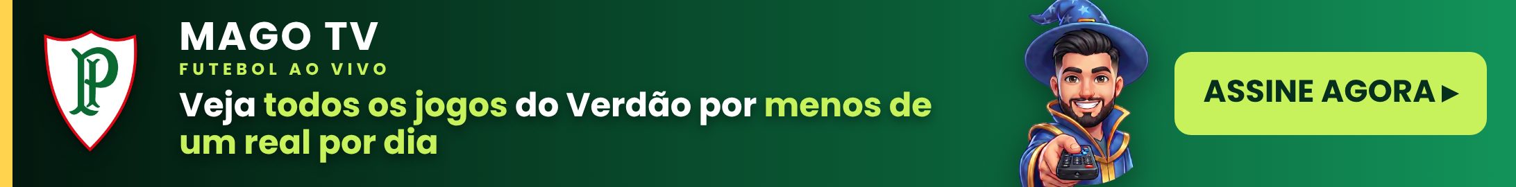 Mago TV — Todos os jogos (banner verde escuro)