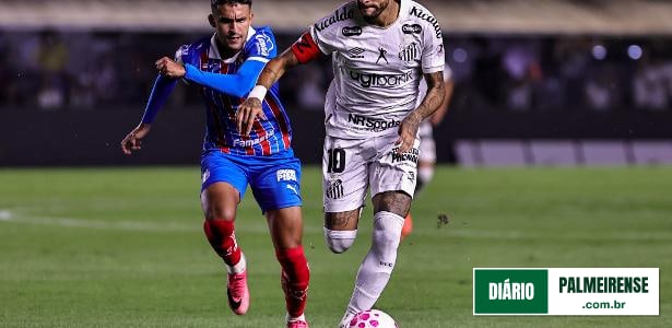 Neymar leva terceiro cartão amarelo e desfalca o Santos em clássico contra o Palmeiras
