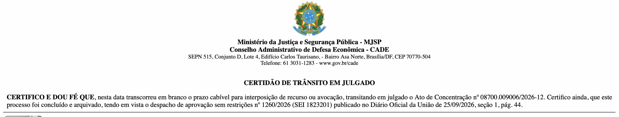 Cade encerra processo e libera gestão do Nubank Parque para o BTG Pactual