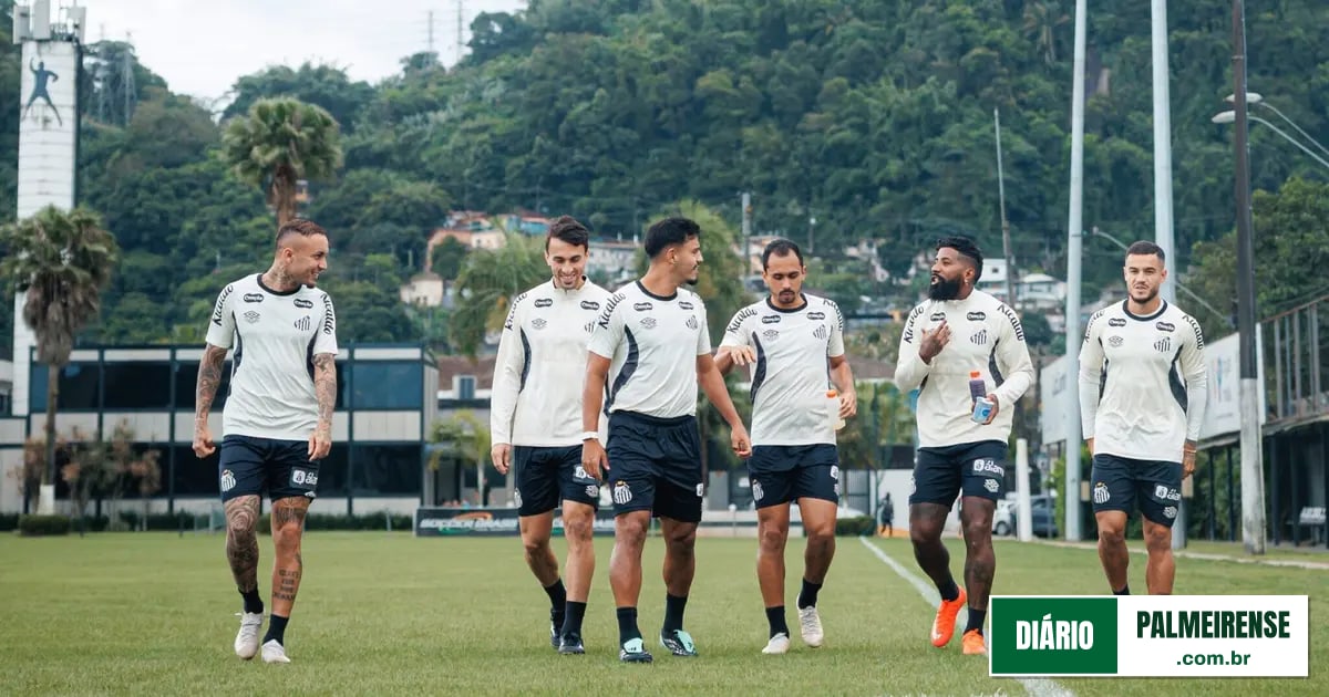 Santos encerra preparação para enfrentar o Palmeiras com baixas e mudanças na equipe