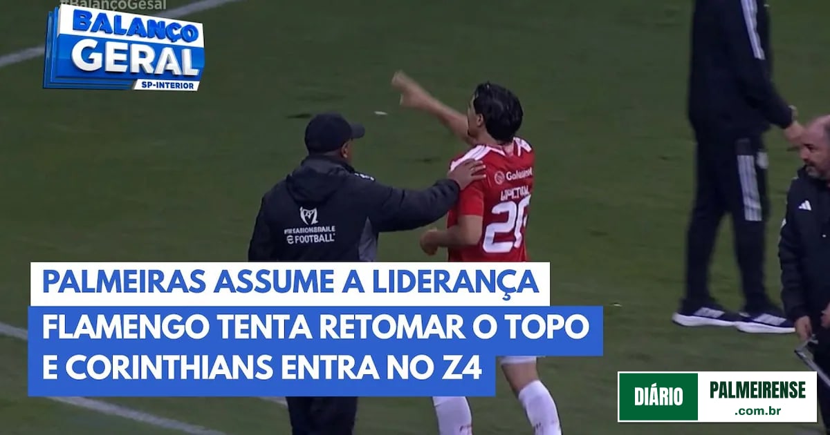 Palmeiras assume liderança do Brasileirão; Flamengo e Corinthians vivem momentos opostos