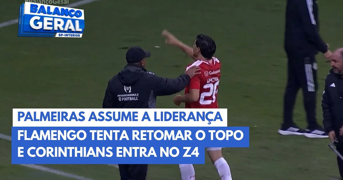 Palmeiras assume liderança do Brasileirão; Flamengo e Corinthians vivem momentos opostos