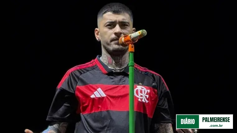 Zayn Malik veste camisa do Palmeiras em show em São Paulo e agita público