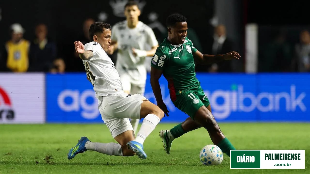 Palmeiras empata sem gols com o Santos na Vila Belmiro pelo Brasileirão