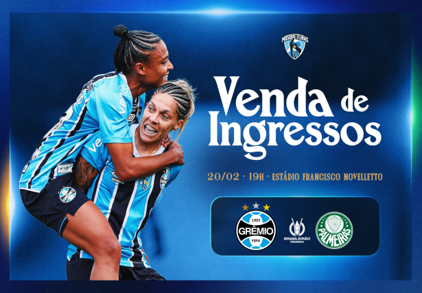Brasileirão Feminino: saiba como comprar ingressos para Grêmio x Palmeiras